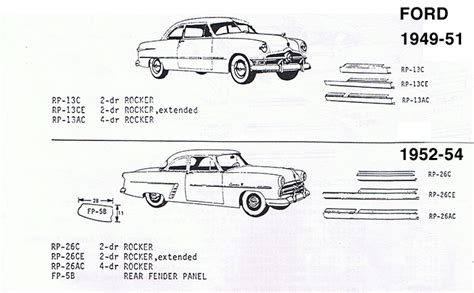 1953 4 door sedan sheet metal parts rockers|54 ford sheet metal.